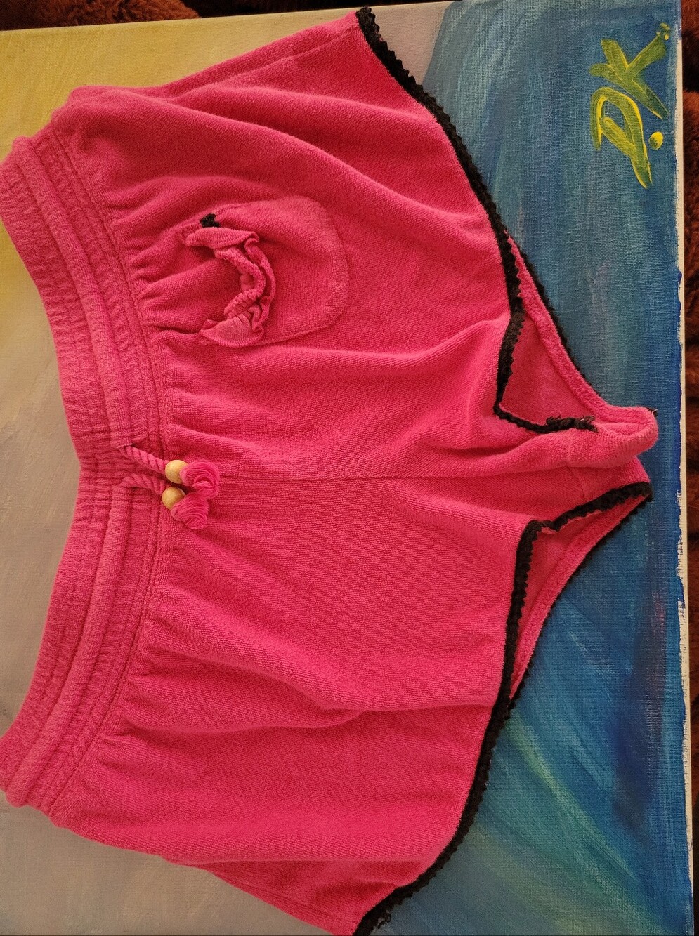 Karsie Pink Terry Cloth Shorts